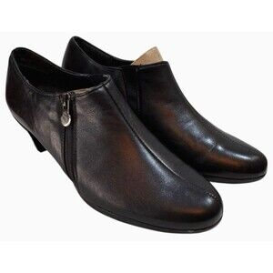 Munro Boots Womens 9.5M Taylor Ankle Booties Black Heeled Zippers Made‎ USA